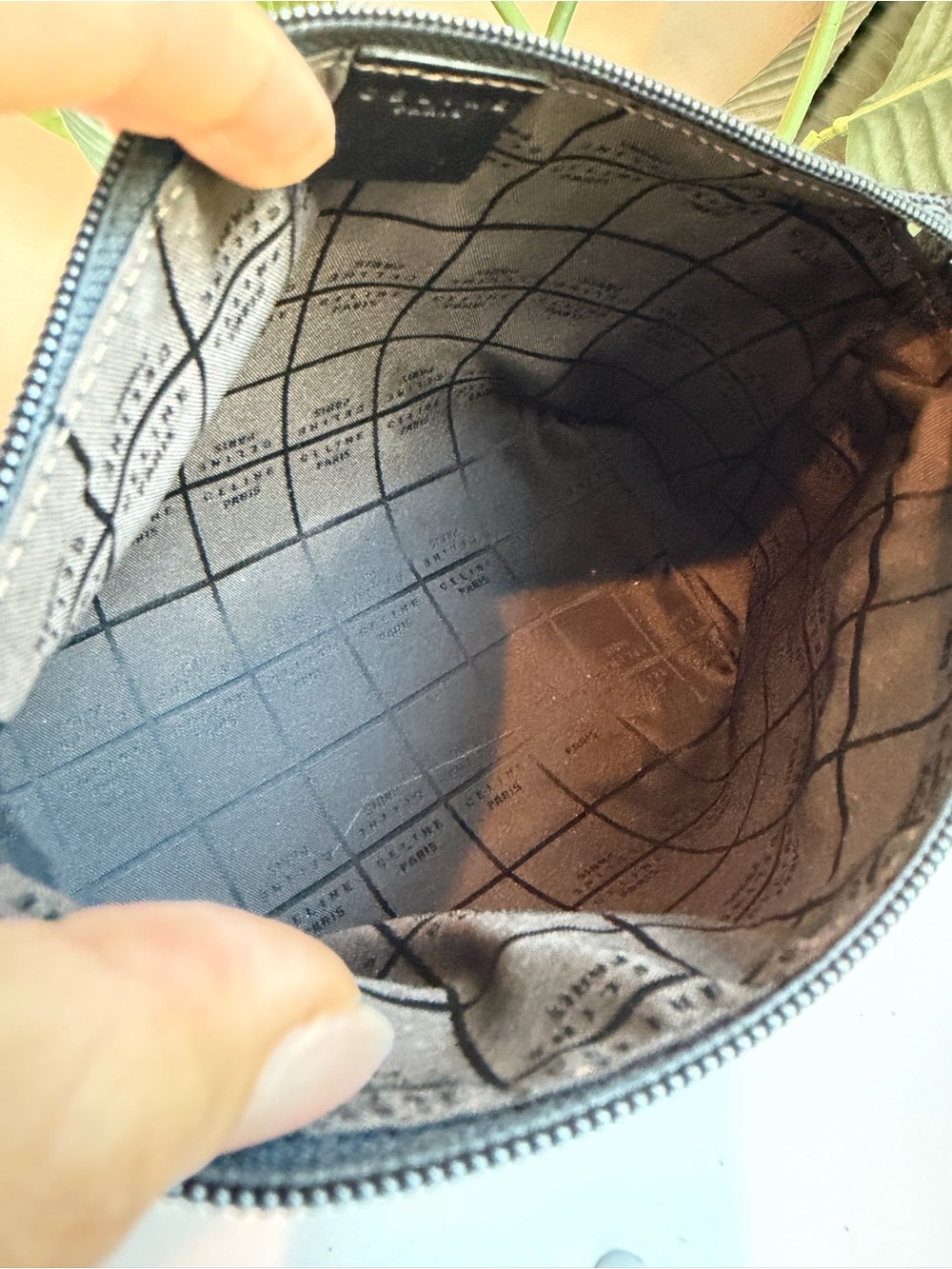 Celine ‘ Textured Canvas Pouch’ - Picture 11 of 13